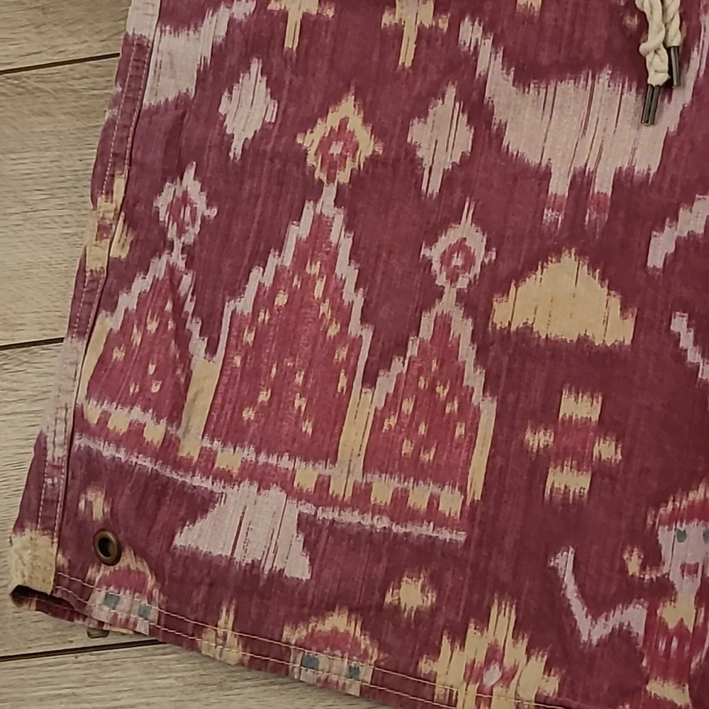 POLO RALPH LAUREN‎ Purple Beige Abstract Villager Medium Mens Swim Trunks VTG
